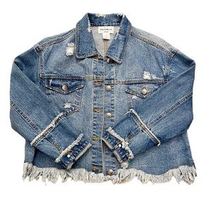 For The Republic Distressed Denim Jacket